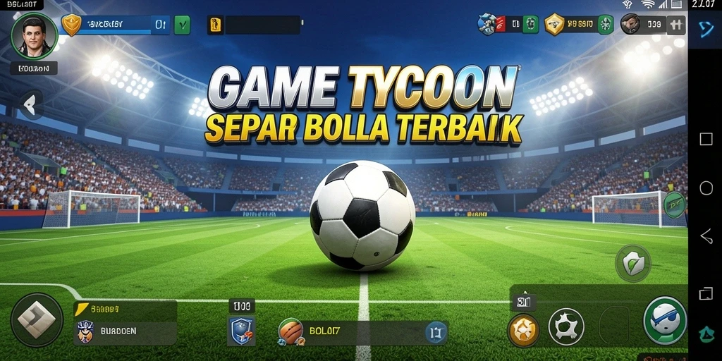 Tangkapan layar gameplay BOLA07 yang menampilkan manajemen tim sepak bola.