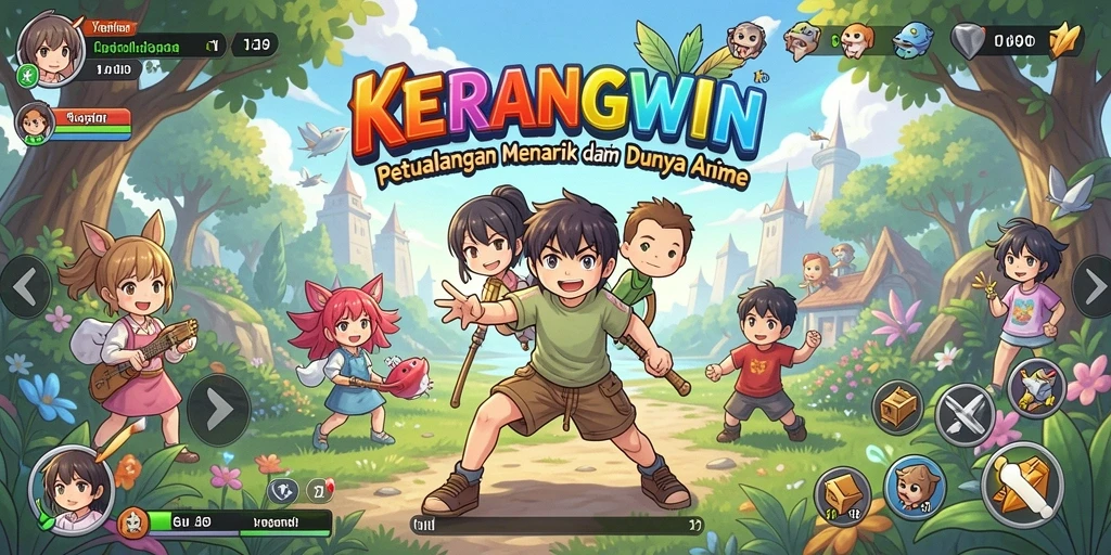 Tangkapan layar gameplay menunjukkan karakter anime yang beraksi.