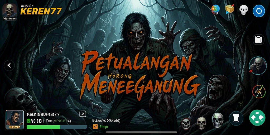 Tangkapan layar gameplay KEREN77 menampilkan suasana horor yang mencekam dan menegangkan.