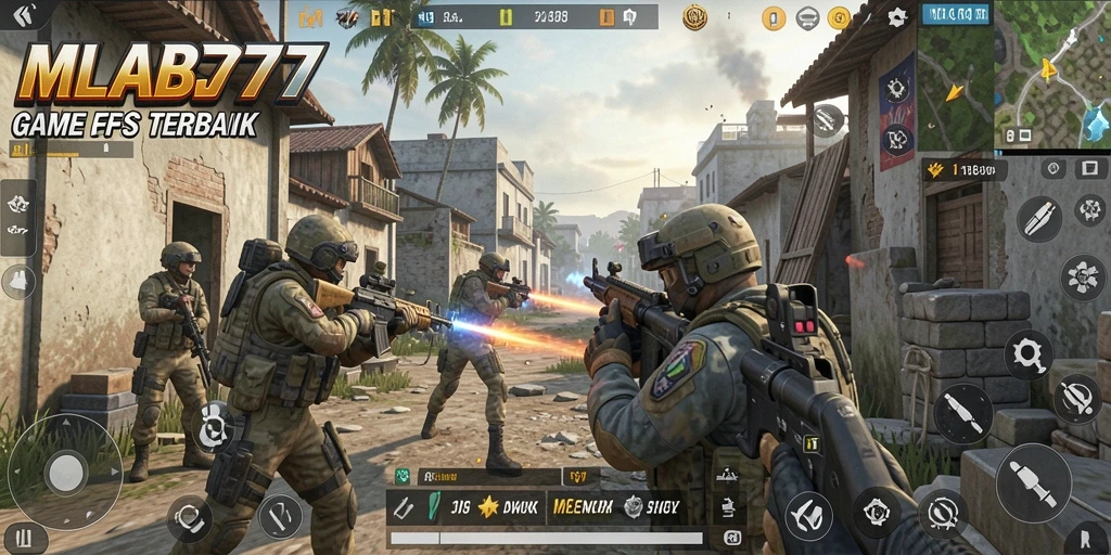 Screenshot gameplay <strong>MLBB777</strong> yang menegangkan dengan aksi tembak-menembak.