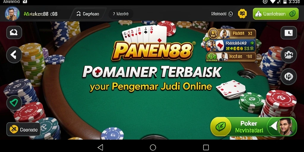 Tampilan gameplay Poker yang mengasyikkan di PANEN88.