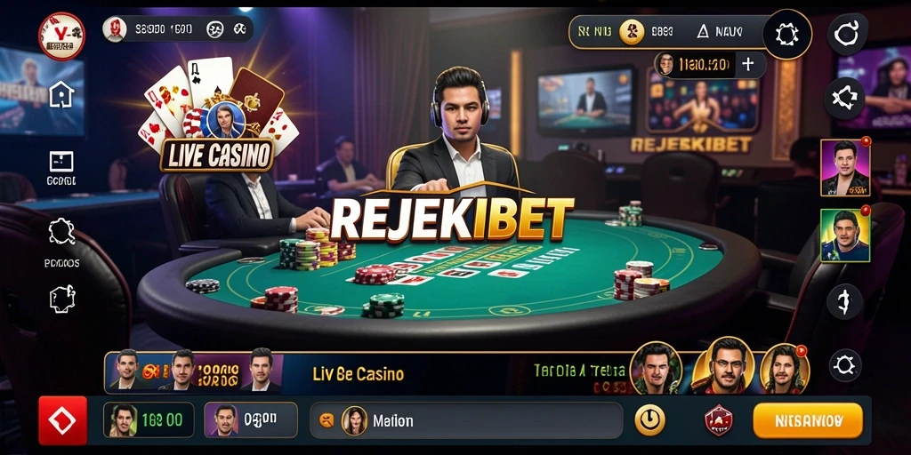 Tampilan gameplay Live Casino yang menarik di REJEKIBET.