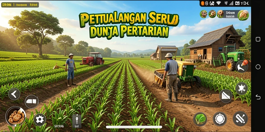 Tampilan menarik gameplay SR996 dalam dunia pertanian.